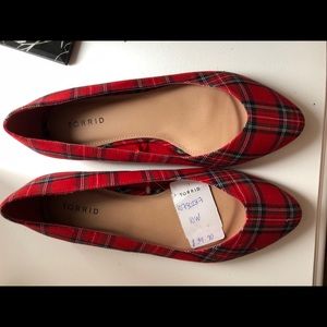Torrid Plaid Flats 10.5